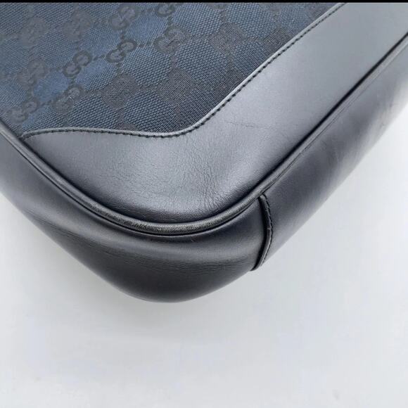 Auth Gucci GG Canvas PVC Black 2way Handbag - Picture 9 of 11